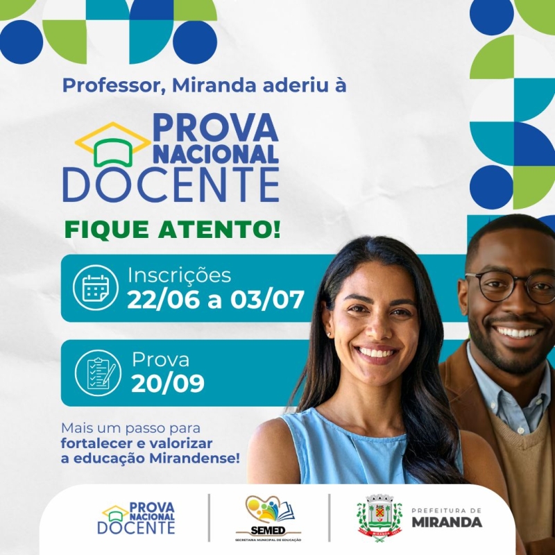 Noticia miranda-adere-a-prova-nacional-docente-e-passa-a-utilizar-a-prova-na-selecao-de